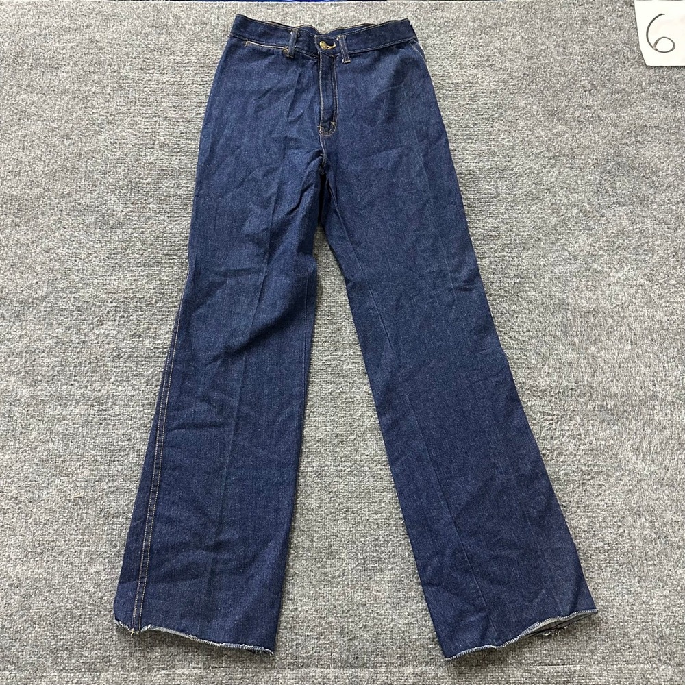 Gitano Jeans Womens Size 13/14 Dark Wash Wide Leg Raw Hem Cotton Vintage Denim